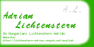 adrian lichtenstern business card