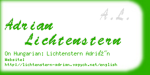 adrian lichtenstern business card
